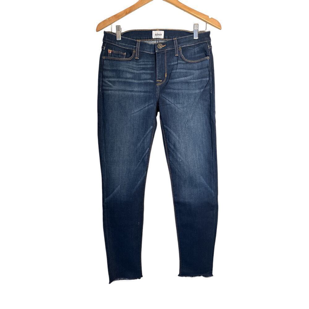 Hudson Women's Natalie Unhemmed Skinny Mid Rise Ankle Jeans